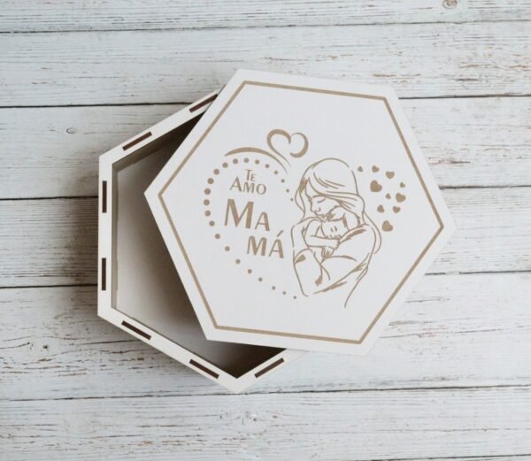 Caja Feliz día Mamá Hexagonal - Imagen 2